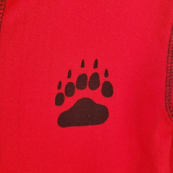 Lazy One Red Flapjacks Pajamas Adult XS Onesie Bear Bottom - Picture 5 of 8